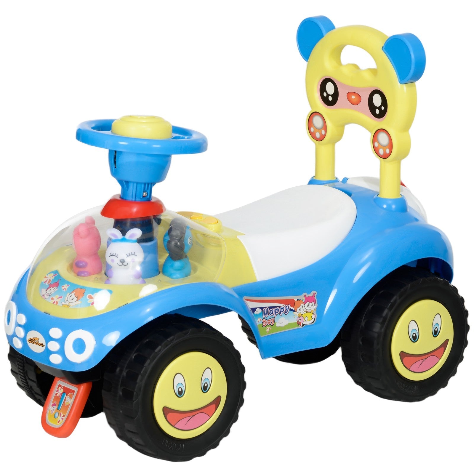 Toddler Push Foot-to-Floor Sliding Ride-On Car for Kids Blue