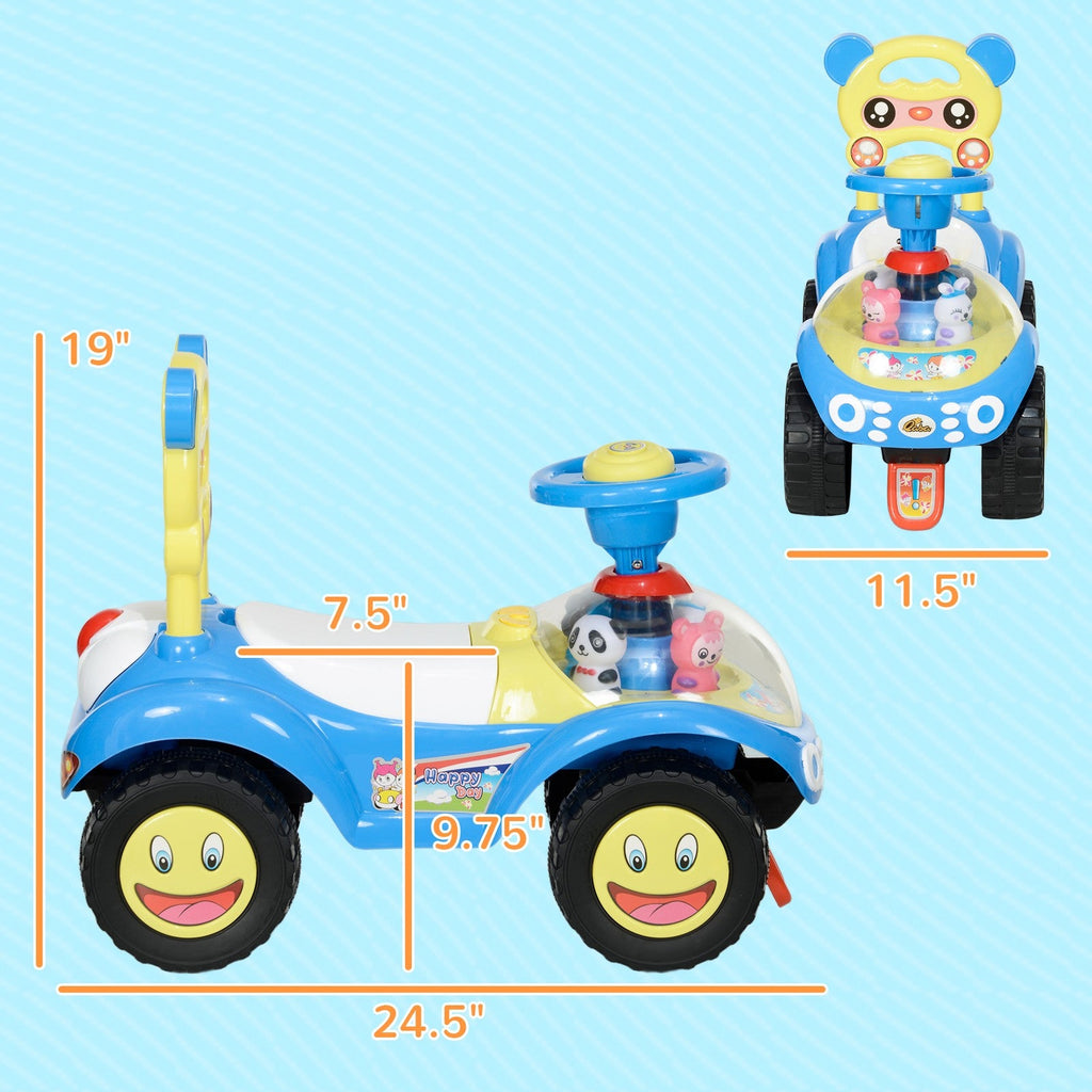 Toddler Push Ride-On Foot-to-Floor Sliding Car for Kids Blue