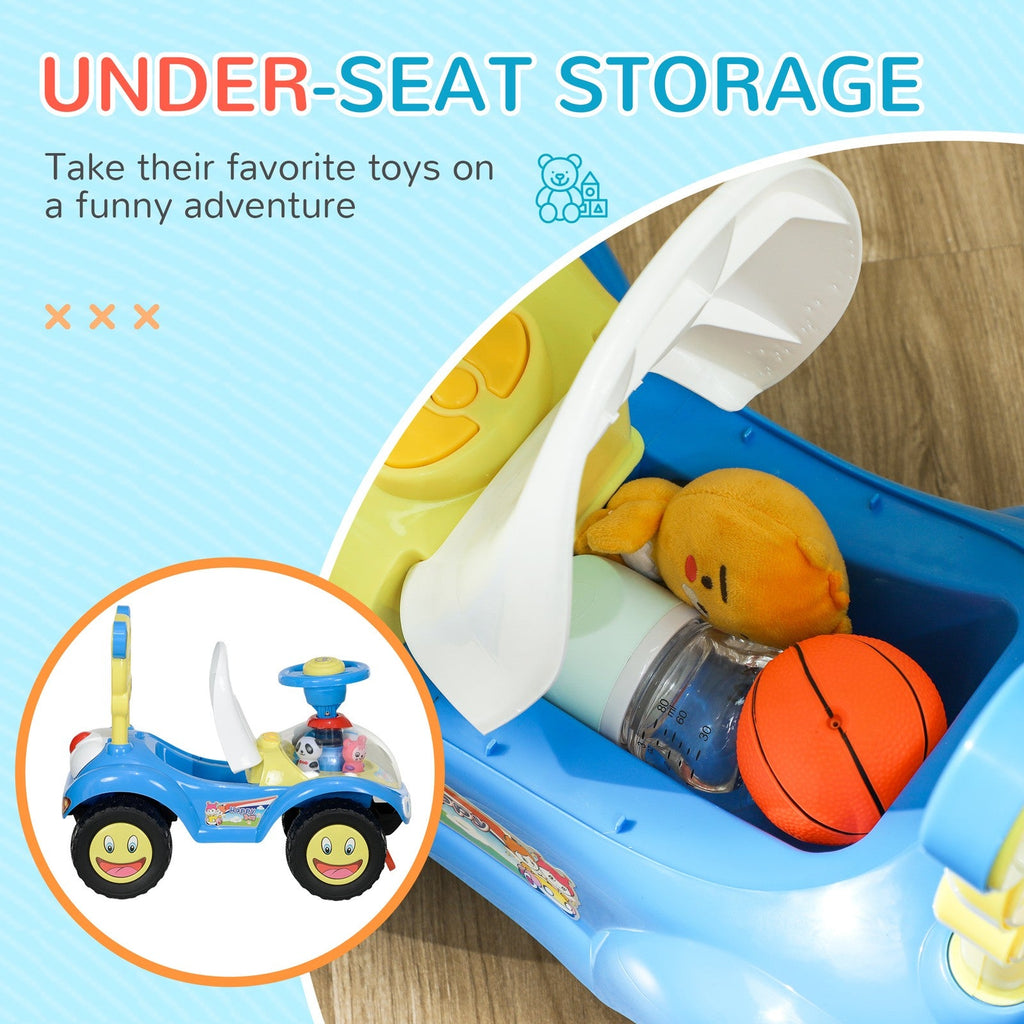 Toddler Push Ride-On Foot-to-Floor Sliding Car for Kids Blue