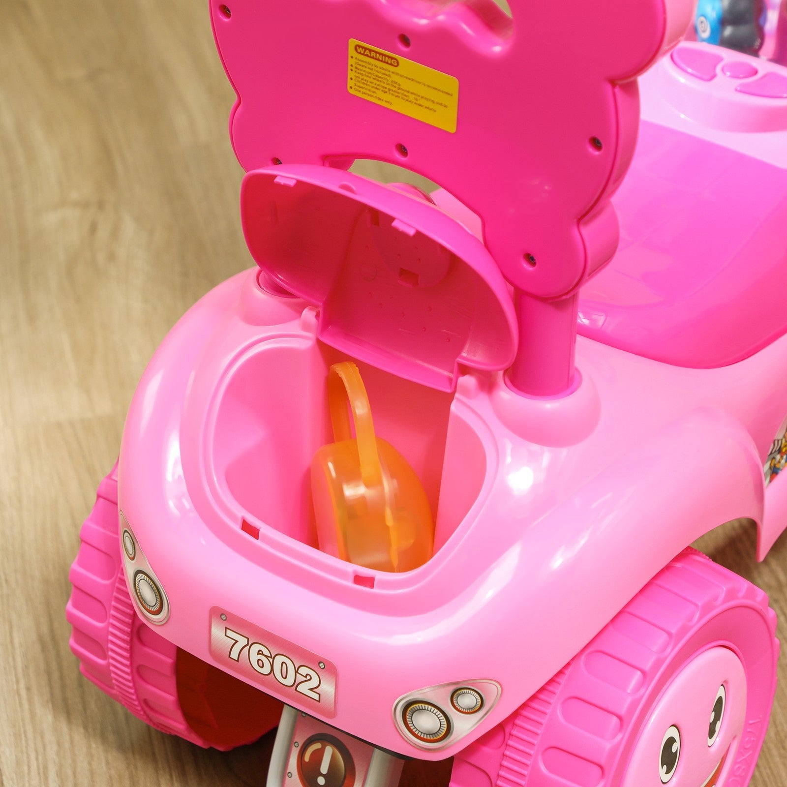 Toddler Push Ride-On Foot-to-Floor Sliding Car for Kids Pink
