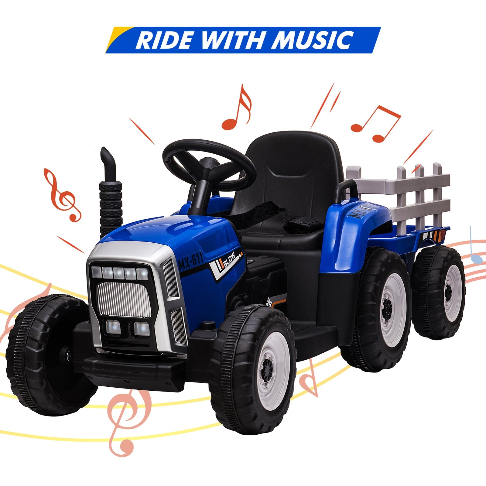 Electric Remote Control Ride-On Car for Toddlers Ages 3-6 Battery Powered