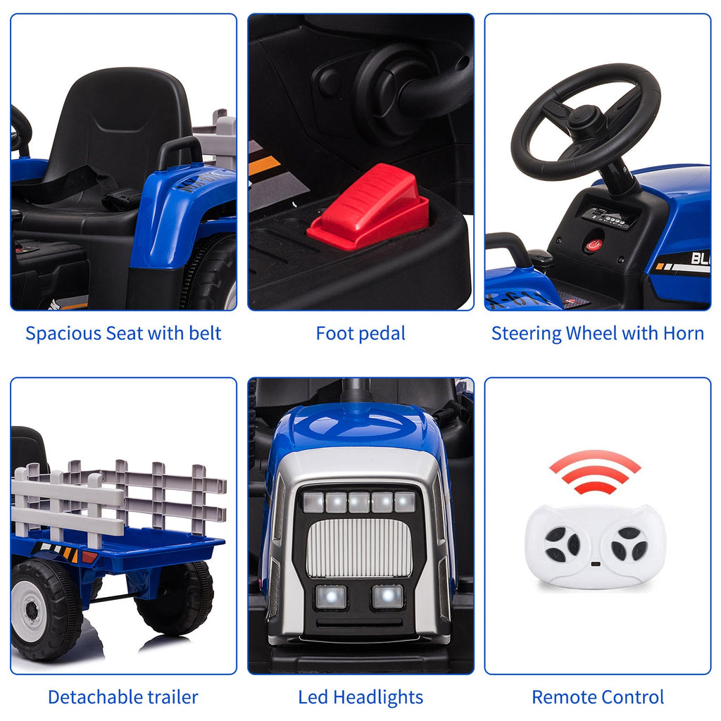 Electric Remote Control Ride-On Car for Toddlers Ages 3-6 Battery Powered