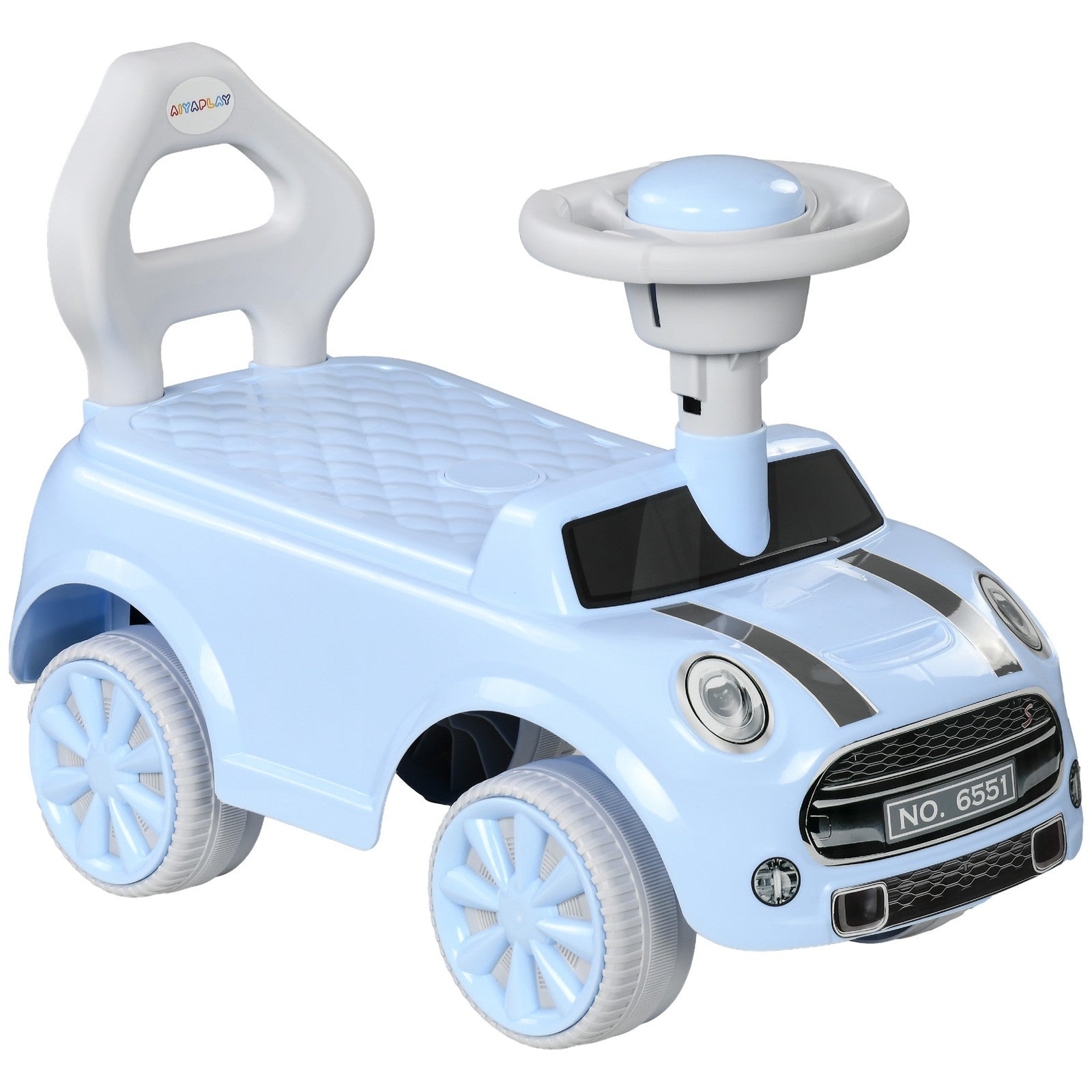 Toddler Ride-On Foot-to-Floor Sliding Car Toy in Light Blue