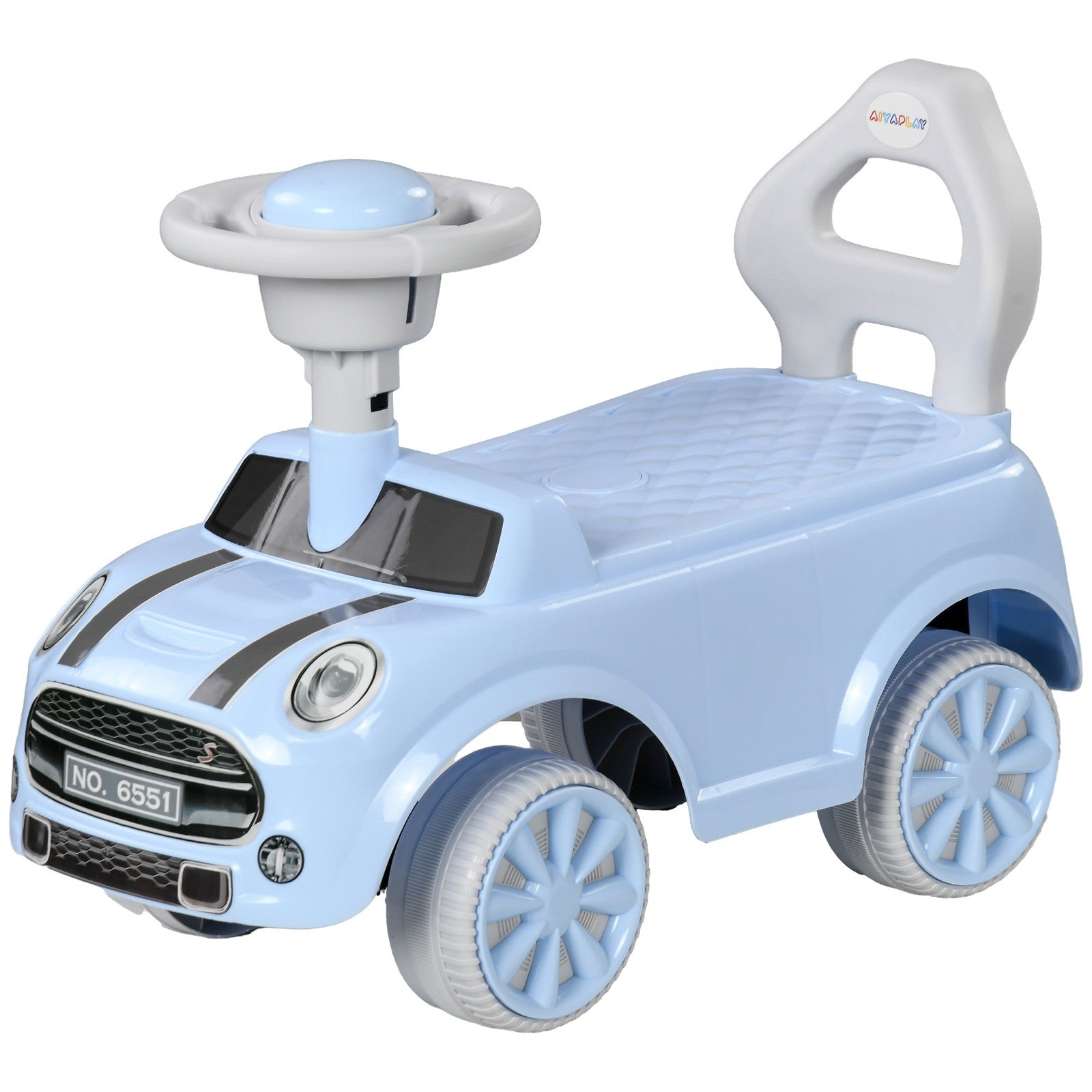 Toddler Ride-On Foot-to-Floor Sliding Car Toy in Light Blue