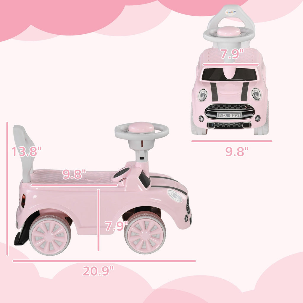 Pink Toddler Ride-On Foot-to-Floor Sliding Car Toy