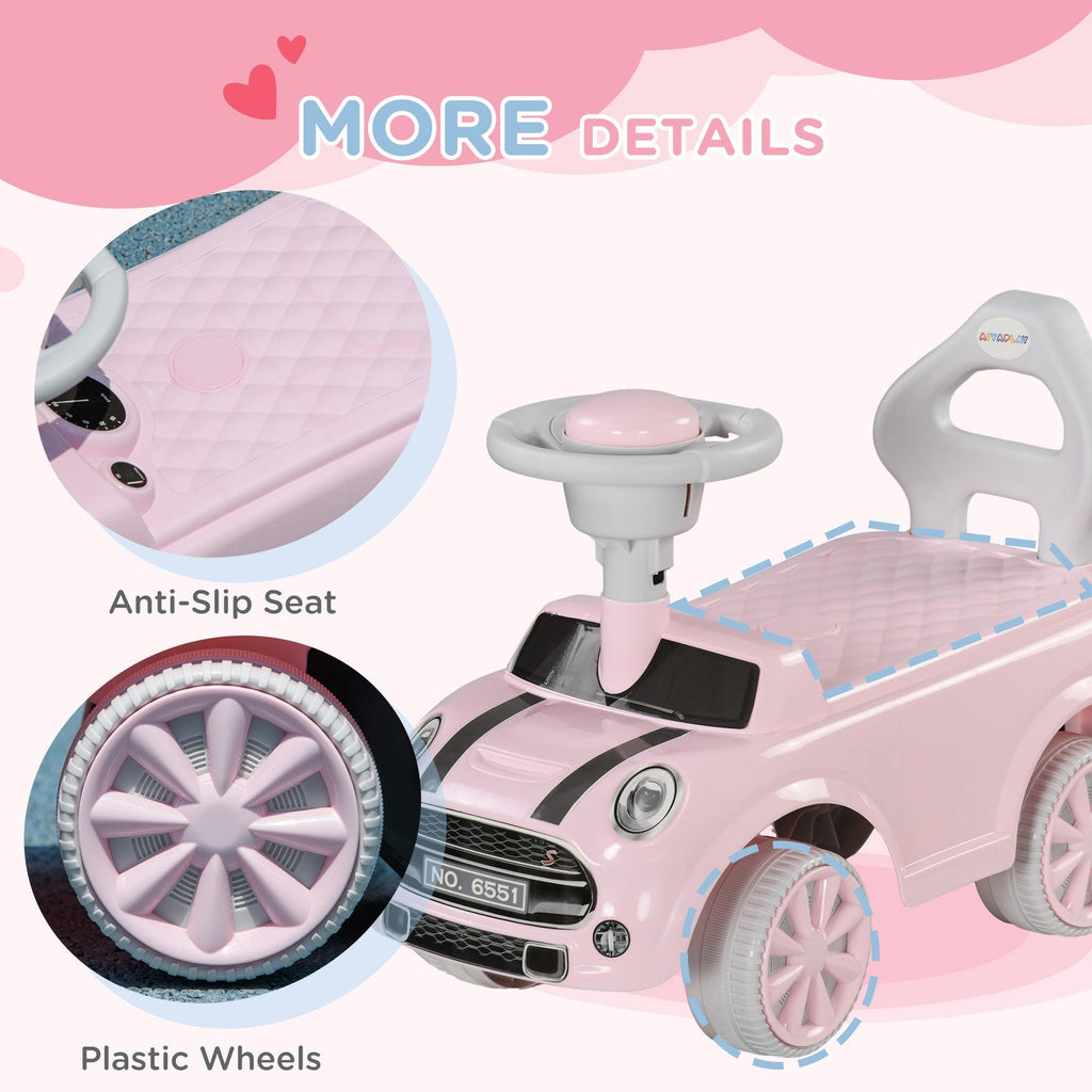 Pink Toddler Ride-On Foot-to-Floor Sliding Car Toy
