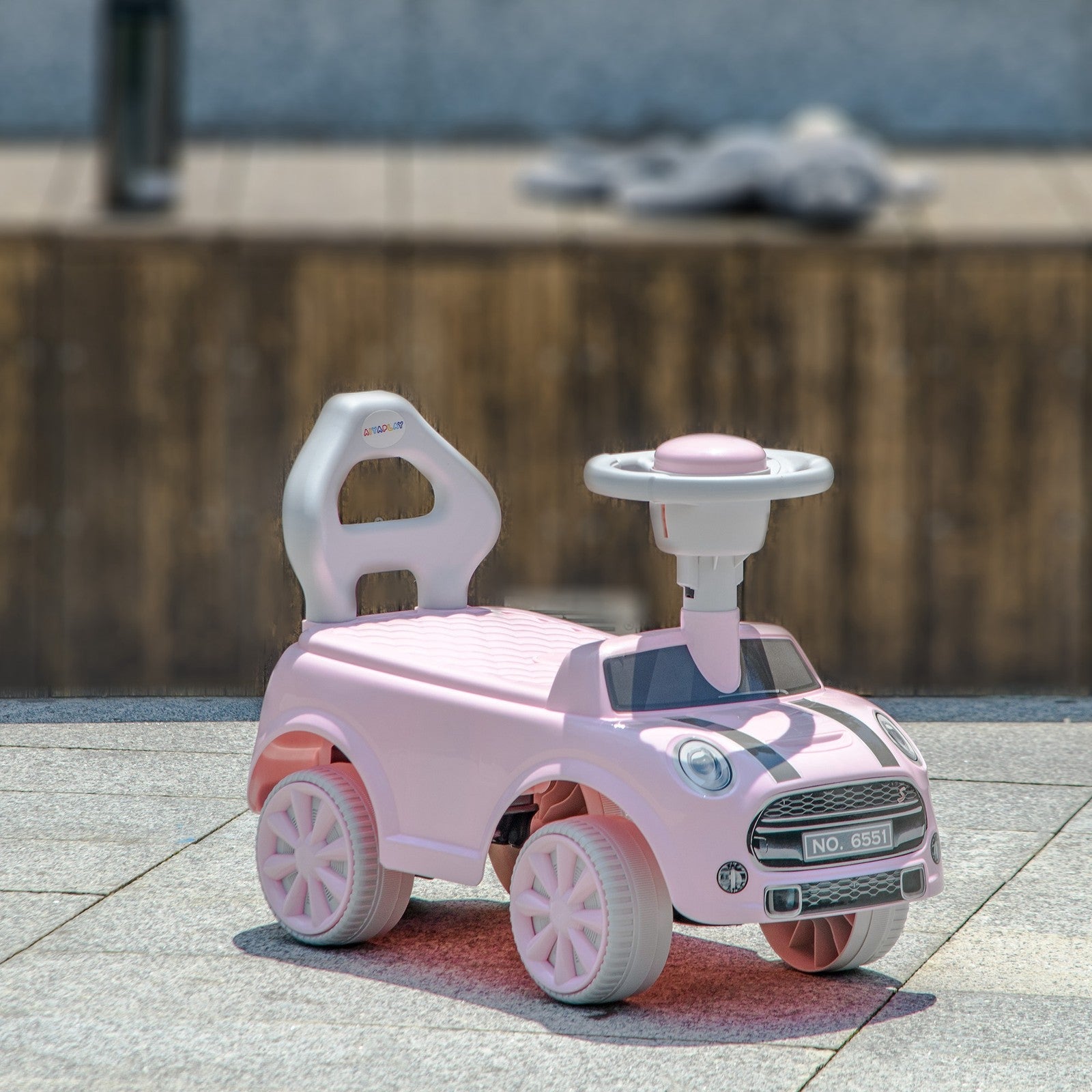 Toddler Ride-On Foot-to-Floor Sliding Car Toy in Pink
