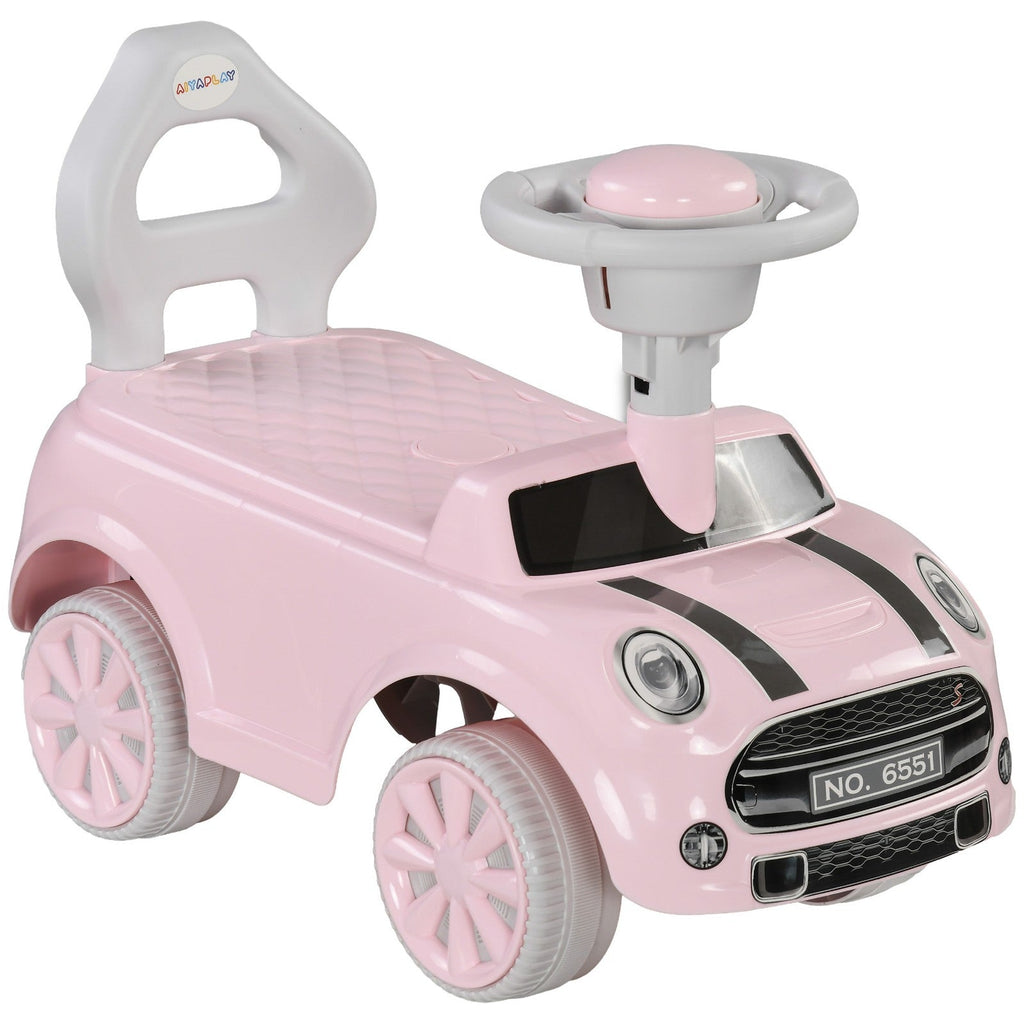Toddler Ride-On Foot-to-Floor Sliding Car Toy in Pink