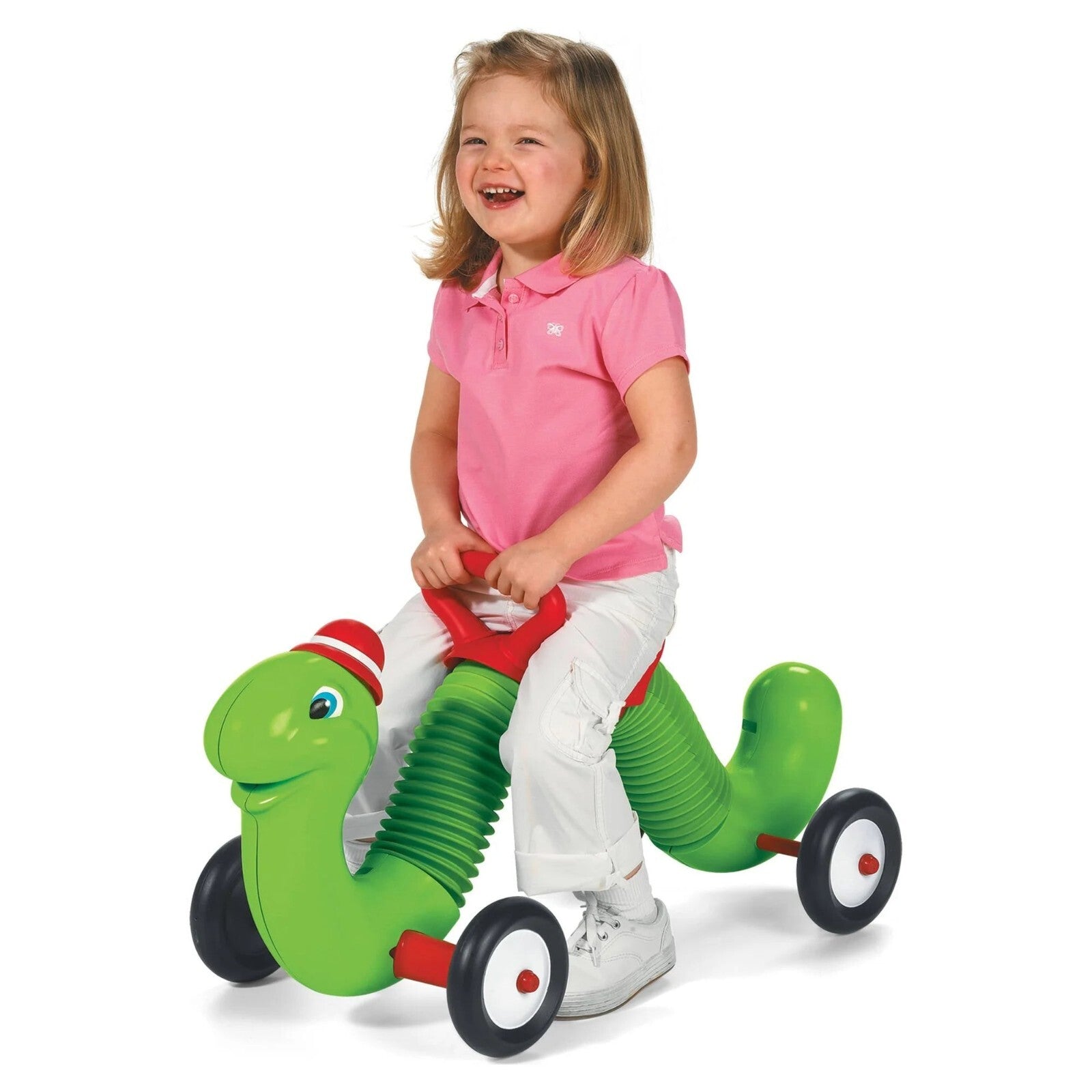 Green Inchworm Toddler Ride-On Toy with 50lb Weight Capacity