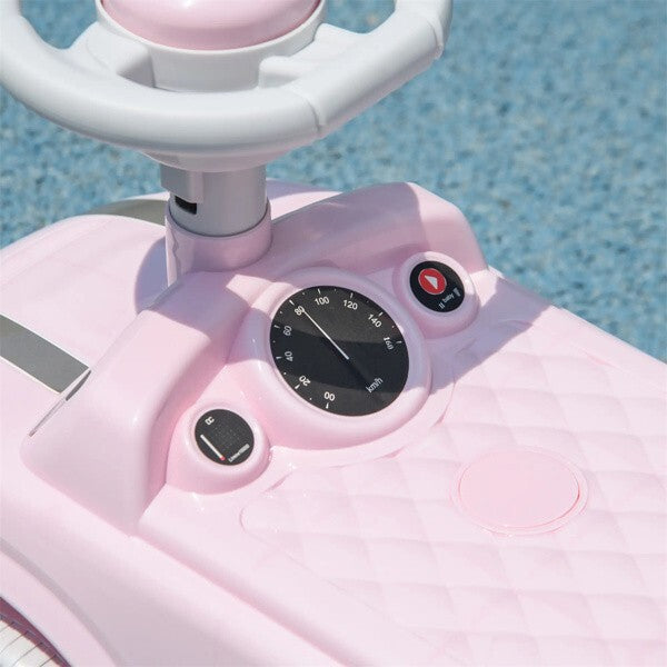Pink Toddler Ride-On Toy with Horn and Safety Features for Ages 18-36 Months