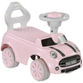 Pink Toddler Ride-On Toy with Horn and Safety Features for Ages 18-36 Months