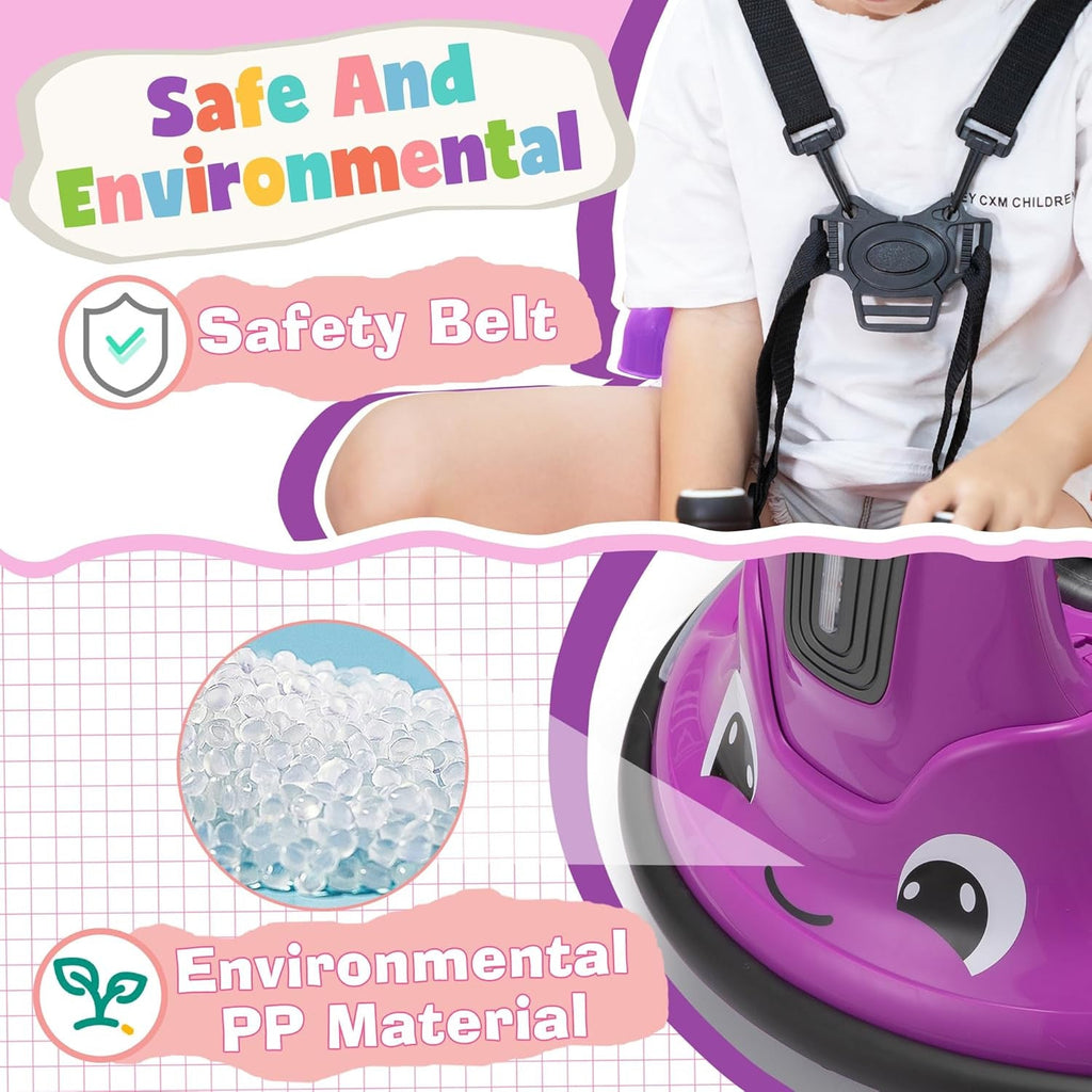12V Electric Toddler Ride-On Snail-Shaped Car with Remote Control and Safety Bumper