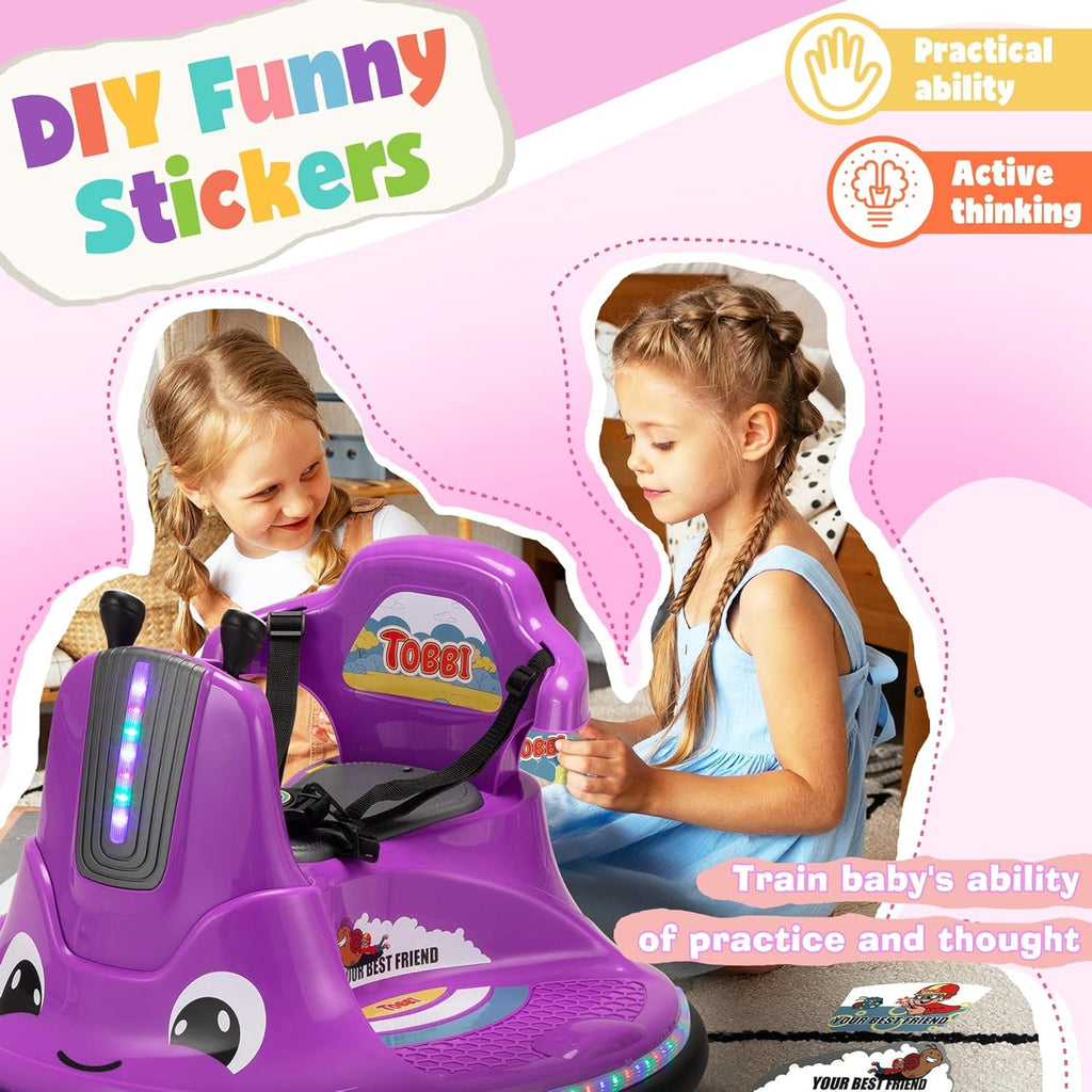 12V Electric Snail-Shaped Ride-On Car for Toddlers with Remote Control