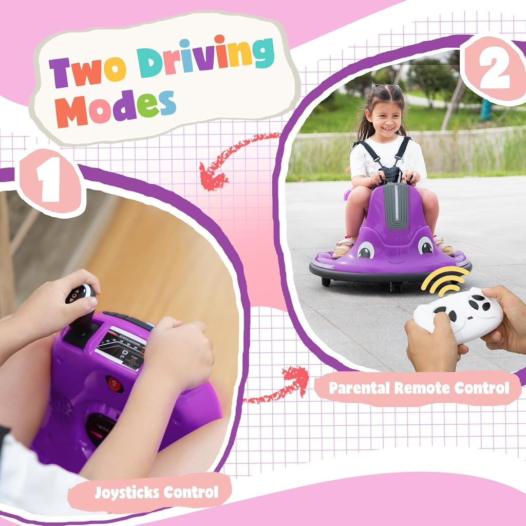 12V Electric Snail-Shaped Ride-On Car for Toddlers with Remote Control