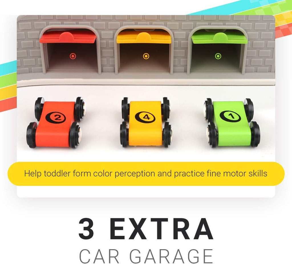 Bright Car Ramp Race Track Toy for Toddlers Ages 2-4