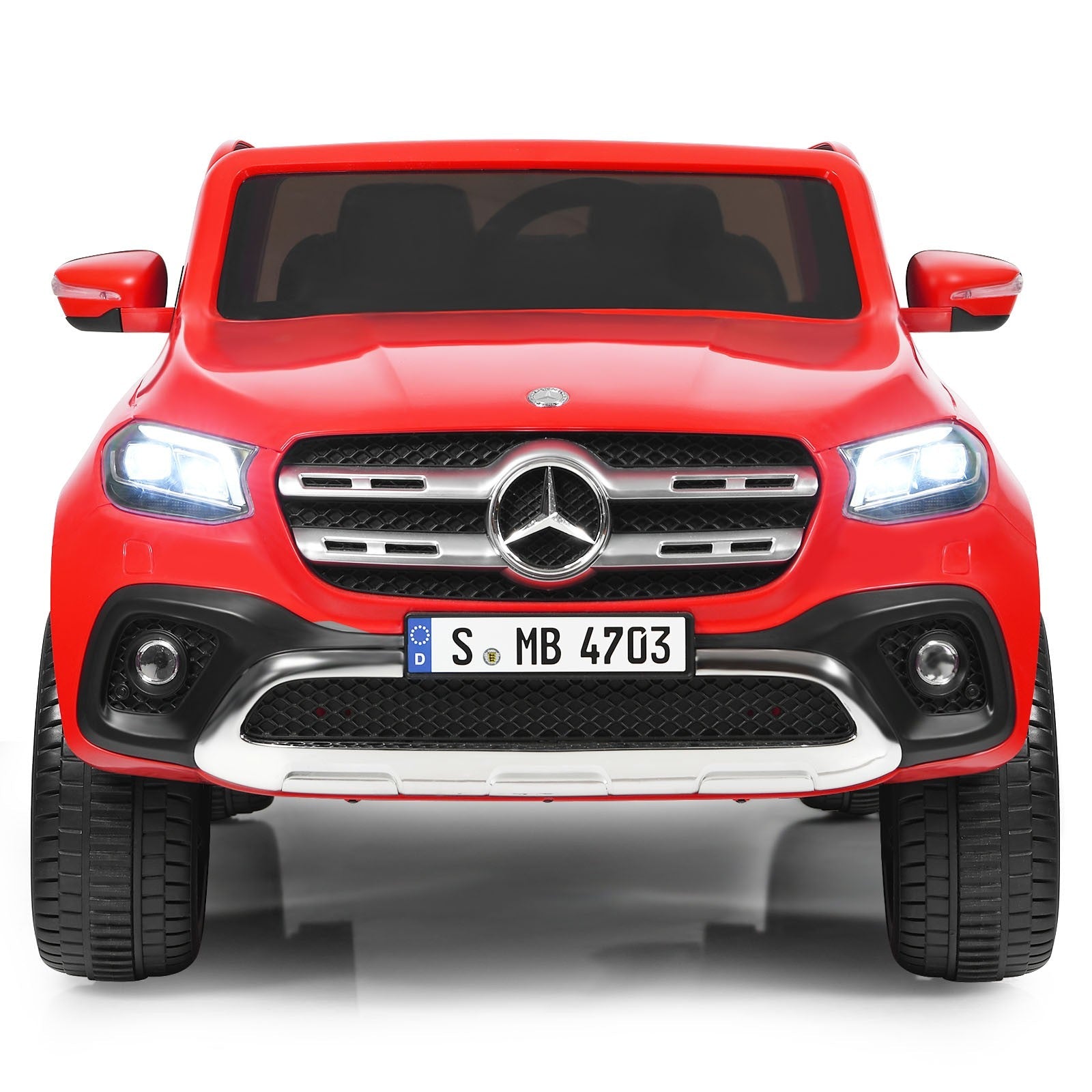 2-Seater Electric Kids Ride-On Licensed Red Benz Toy Car