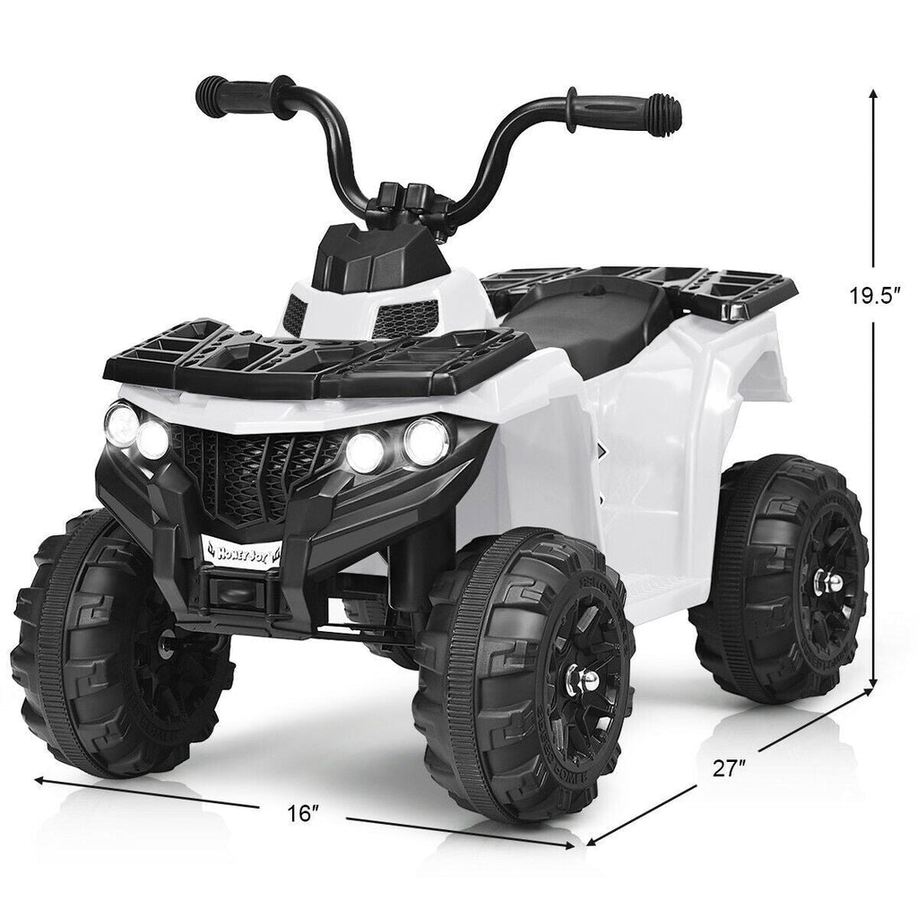 6V Electric Kids Quad ATV Ride-On Toy Car with 4 Wheels and LED Lights