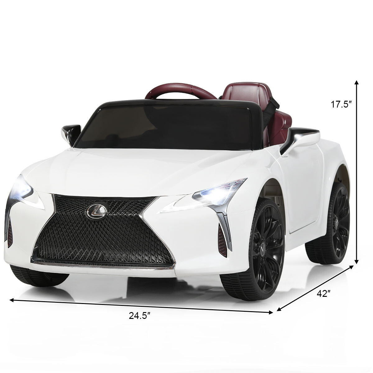 Licensed Electric Kids Ride-On Car with Remote Control Black