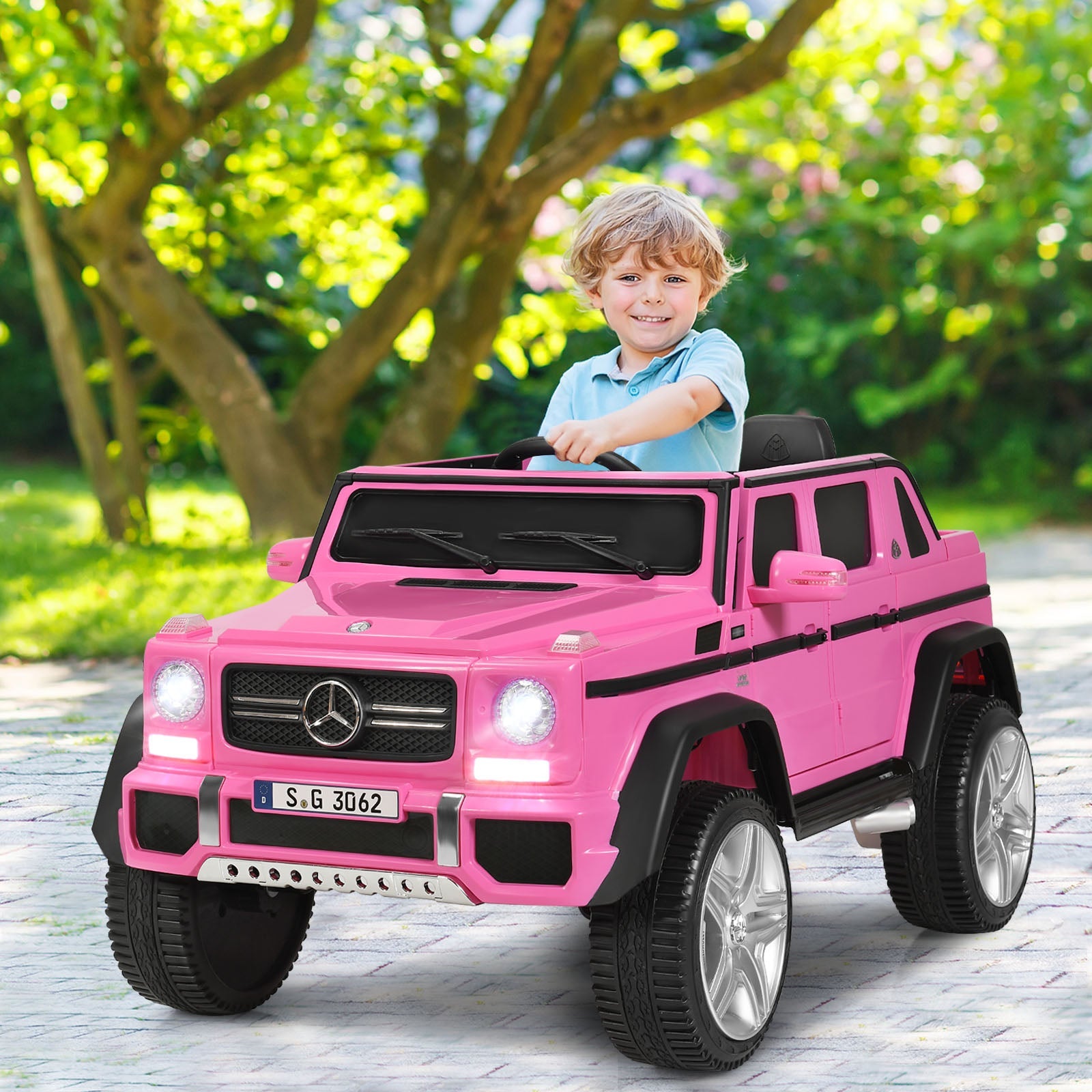 Licensed Mercedes-Benz 12V Electric Battery-Powered Kids RC Ride-On Car
