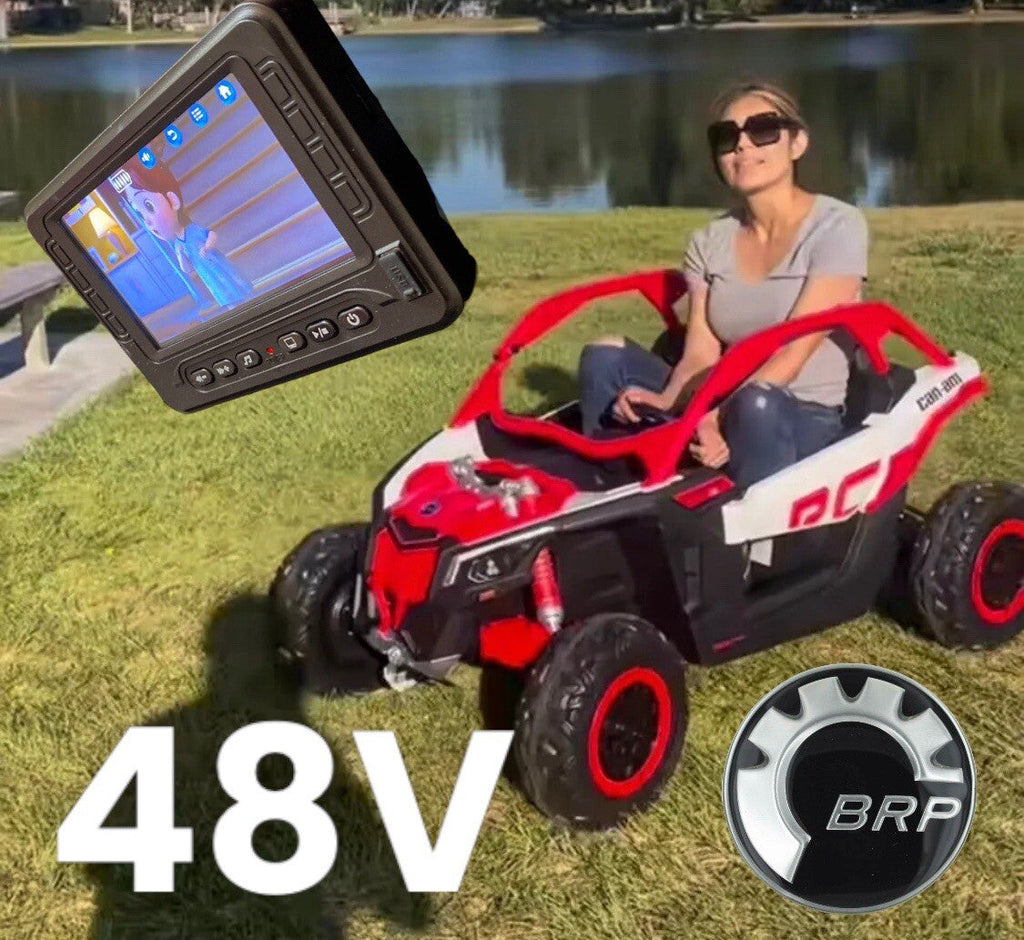48V XL Can-Am Maverick Ride-On UTV Toy with Remote Control 4WD in Orange