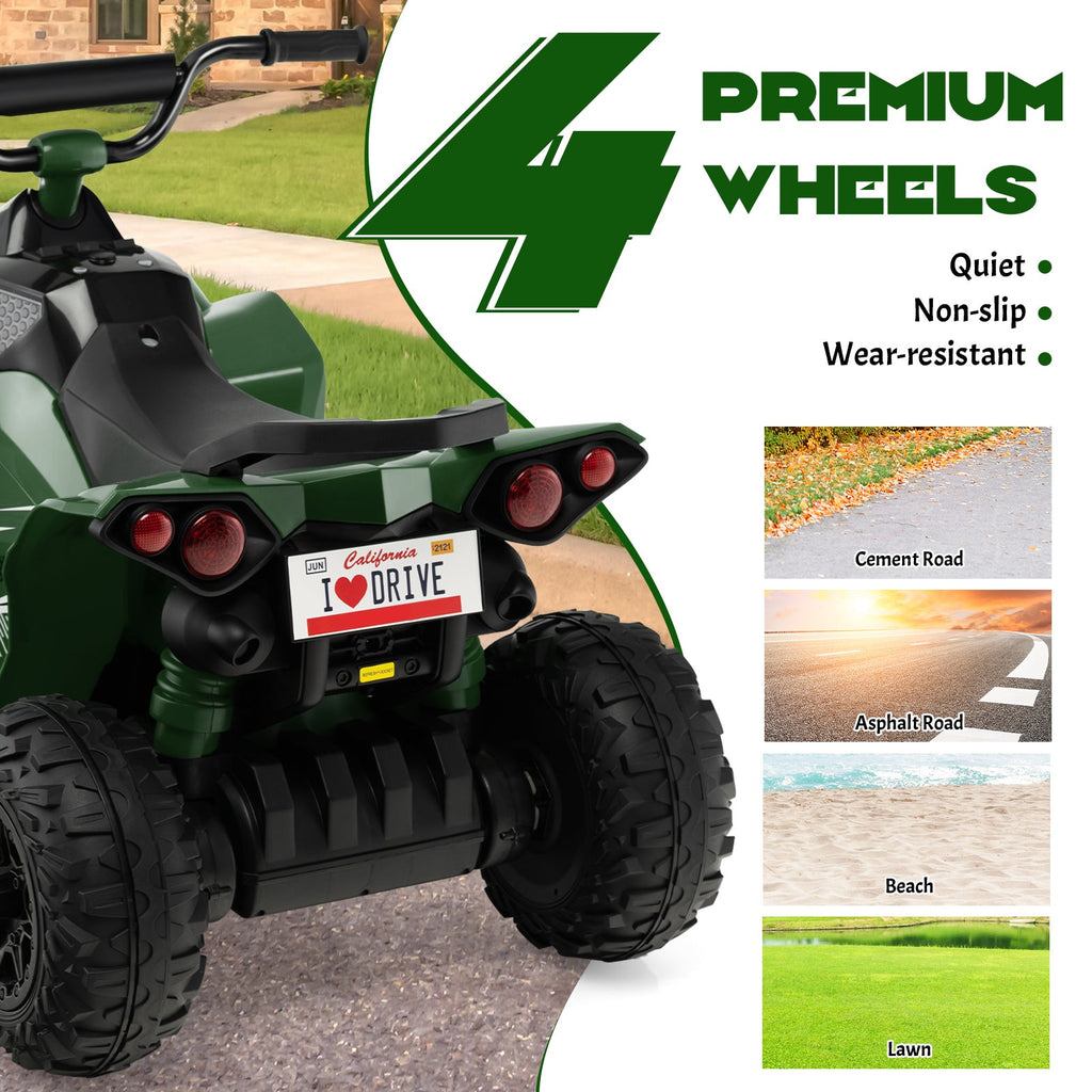 ATV-Inspired 12V Battery Powered Ride-on Toy Car for Kids in Eye-Catching Colors