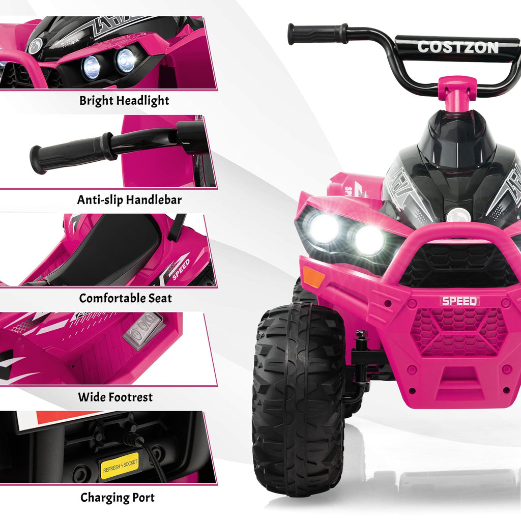 ATV-Inspired 12V Battery Powered Ride-on Toy Car for Kids in Eye-Catching Colors