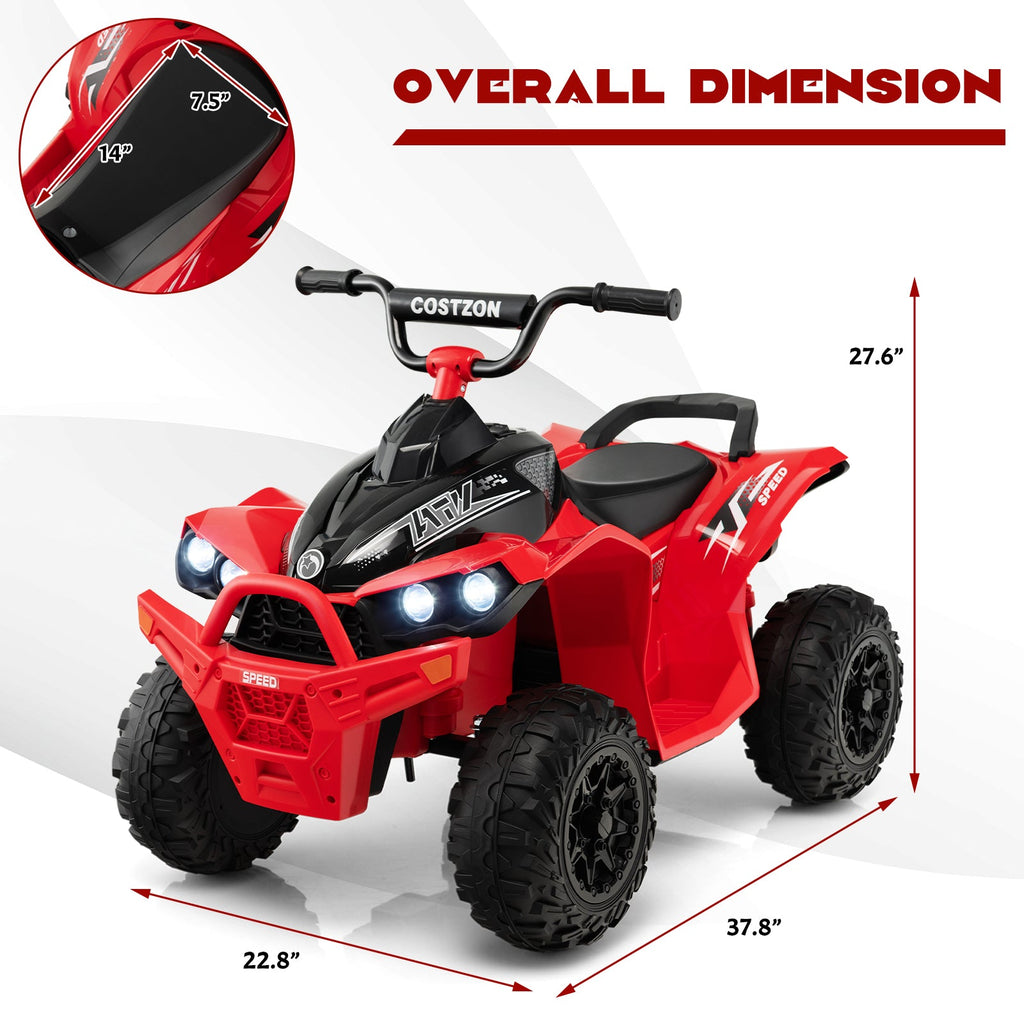 ATV-Inspired 12V Battery Powered Ride-on Toy Car for Kids in Eye-Catching Colors