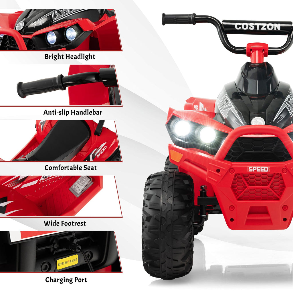 ATV-Inspired 12V Battery Powered Ride-on Toy Car for Kids in Eye-Catching Colors