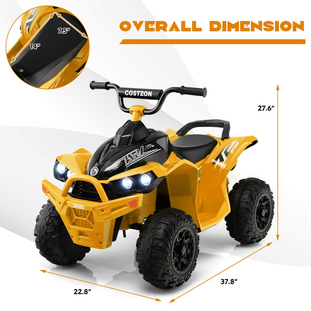 ATV-Inspired 12V Battery Powered Ride-on Toy Car for Kids in Eye-Catching Colors