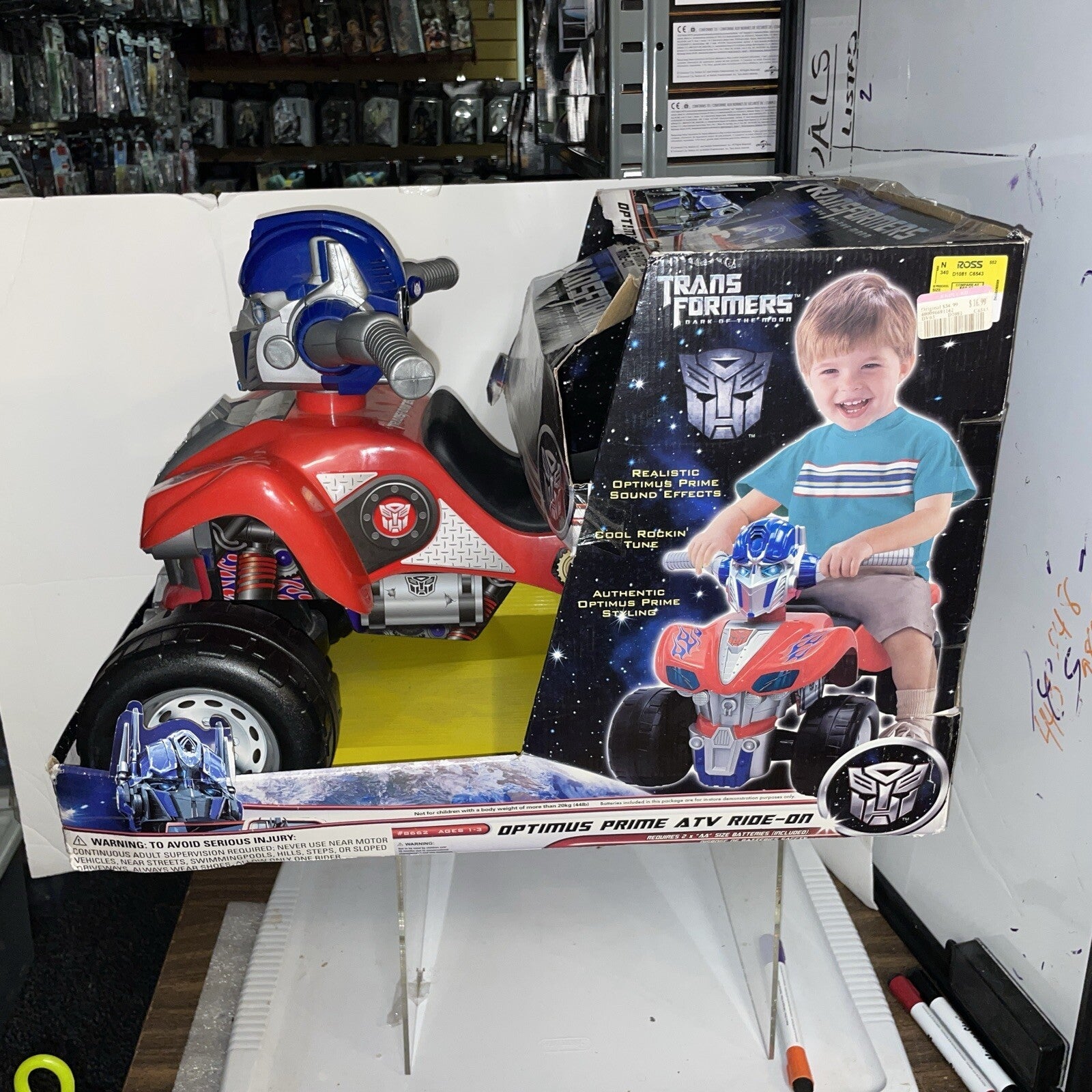 Optimus Prime Dark of the Moon ATV Ride-On Vehicle for Ages 3+ up to 44 lbs
