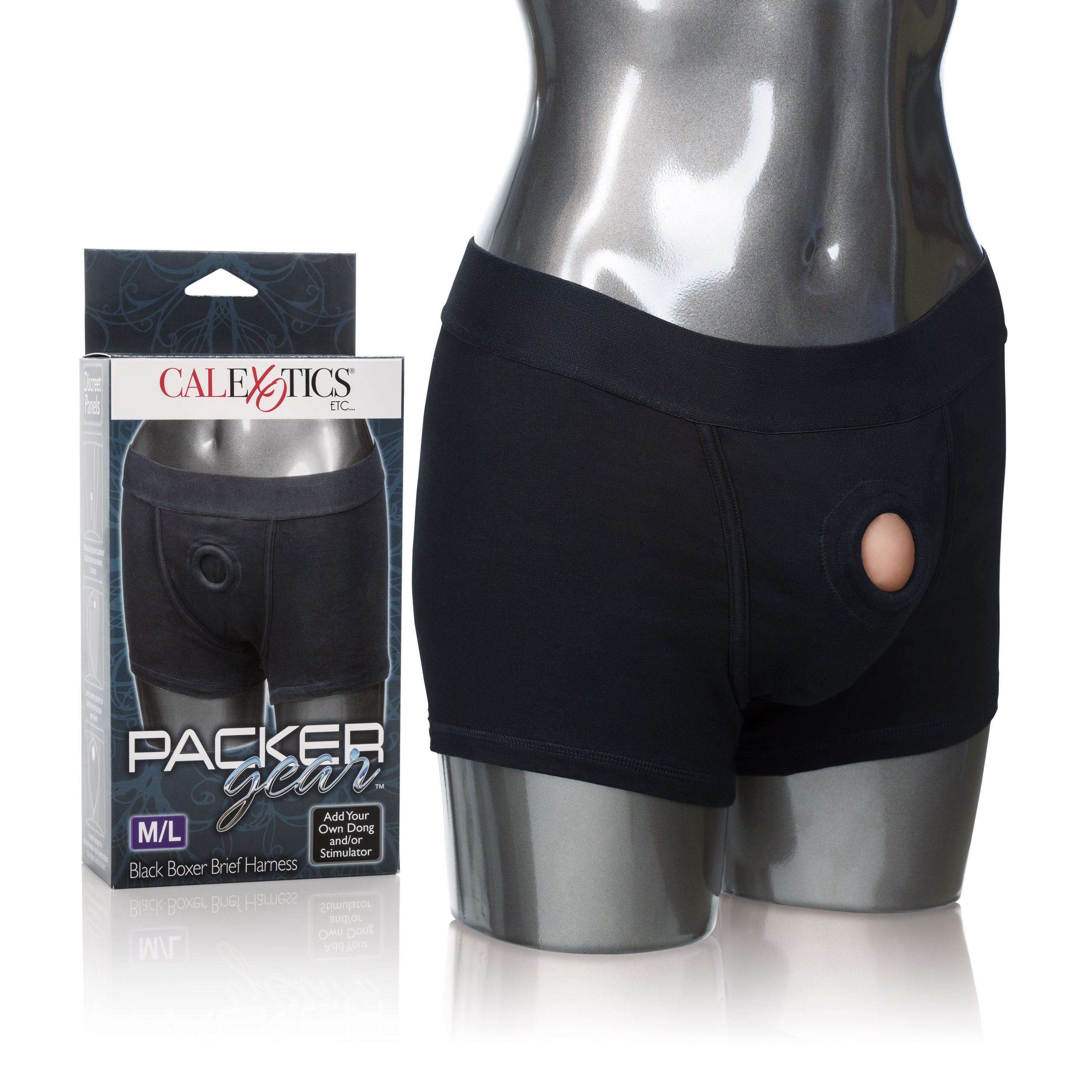 Packer Gear Boxer Brief Support Harness - Medium/Large - Black