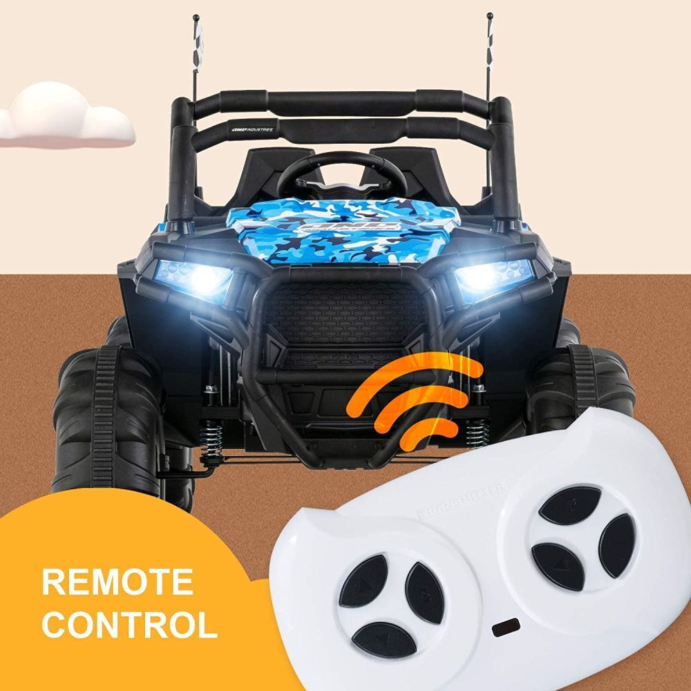 Uenjoy 12V Electric Off-Road UTV Ride On Car for Two, Realistic Design