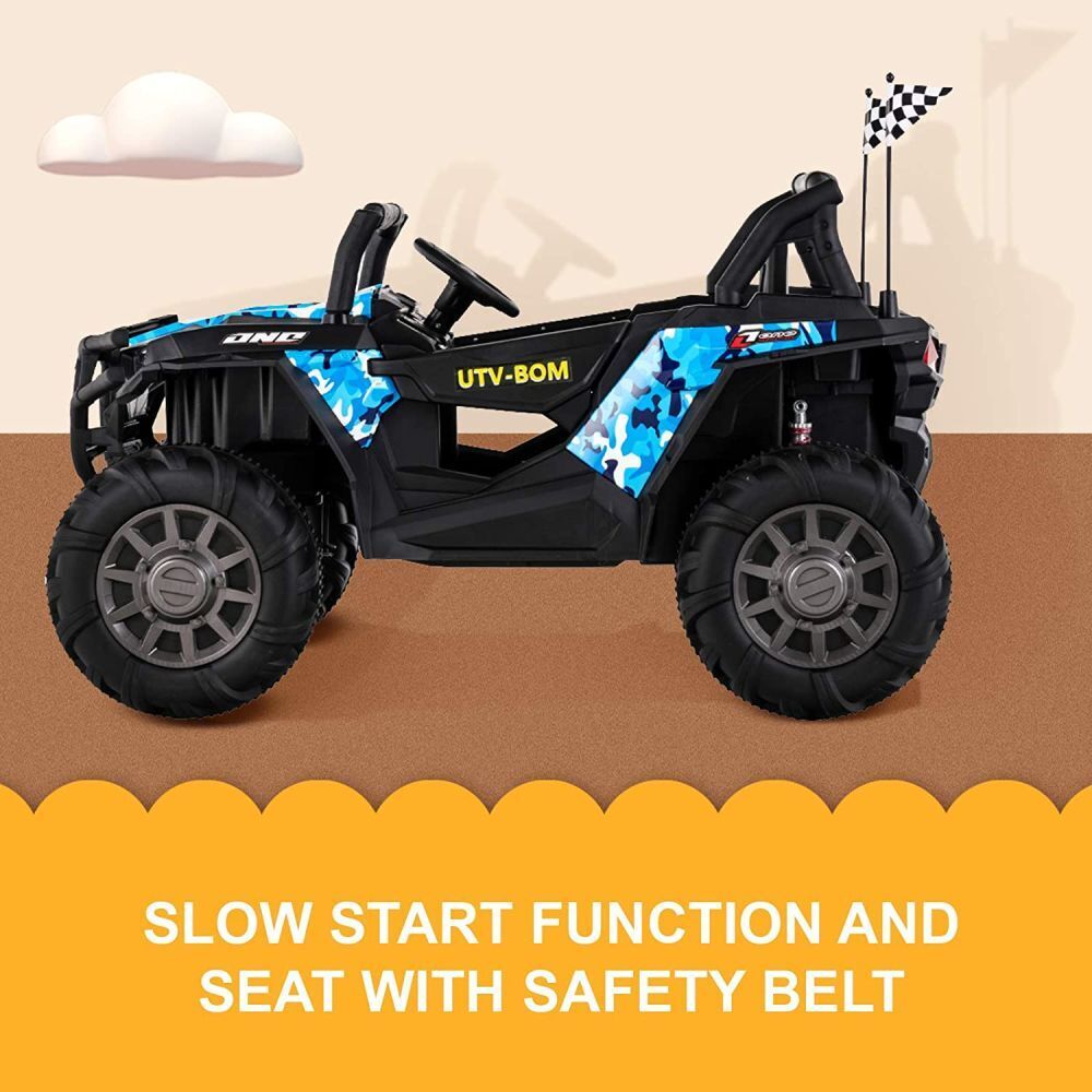 Uenjoy 12V Electric Off-Road UTV Ride On Car for Two, Realistic Design