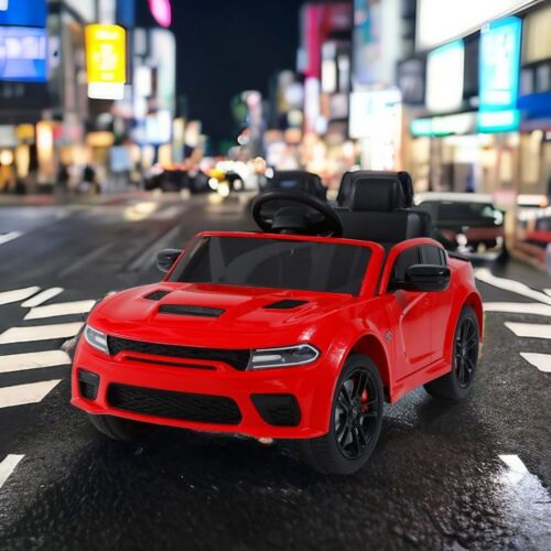 Ultimate Licensed Dodge Charger, 12v Kids Ride-On Car with Parental Remote Control and Electric Power