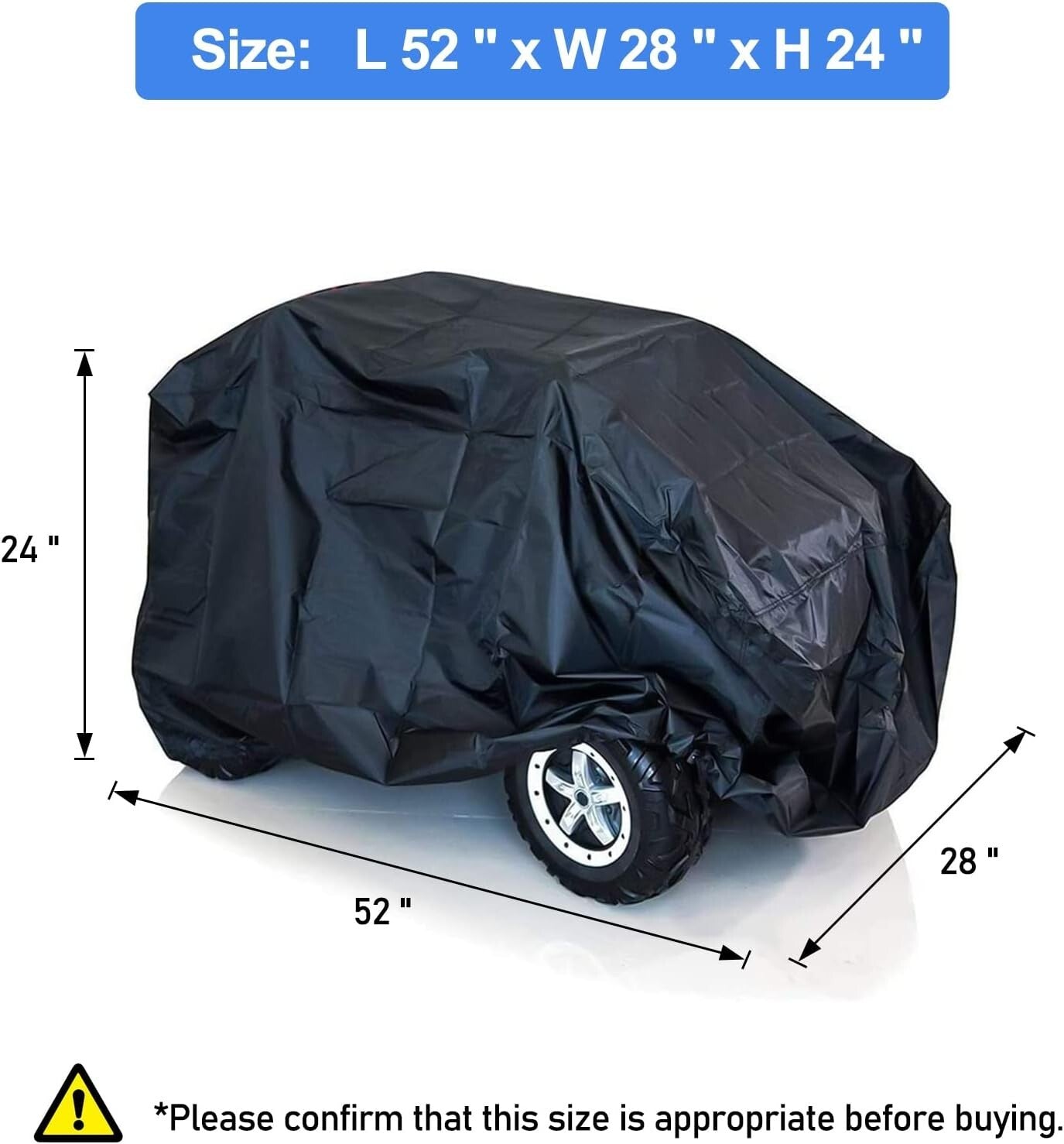 Universal Fit Ride-On Toy Car Cover Water Resistant Tear-Proof Easy to Clean