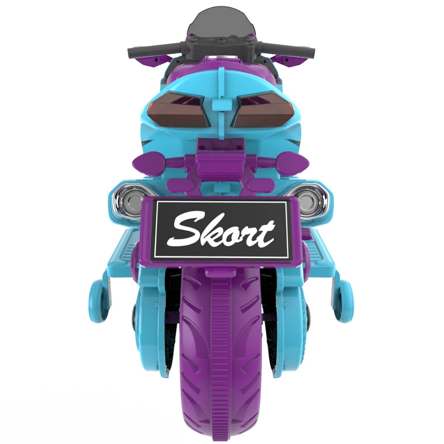 12V Electric Kids Ride-On Dirt Bike with Training Wheels in Mixed Colors