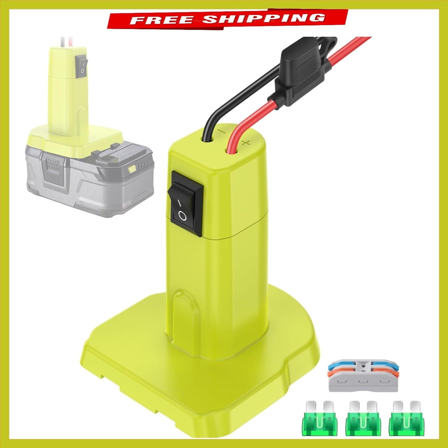 18V Power Wheels Adapter for RC Toys with Enhanced Safety Features