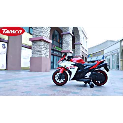 2024 Kids 12V Electric Ride-On Dirt Bike with Training Wheels for Children