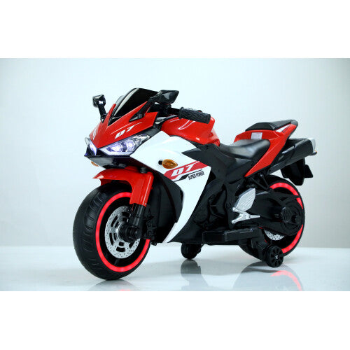 2024 Kids 12V Electric Ride-On Dirt Bike with Training Wheels for Children