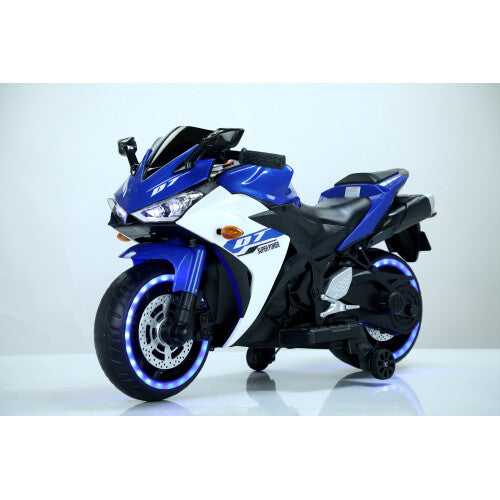 2024 Kids 12V Electric Ride-On Dirt Bike with Training Wheels for Children