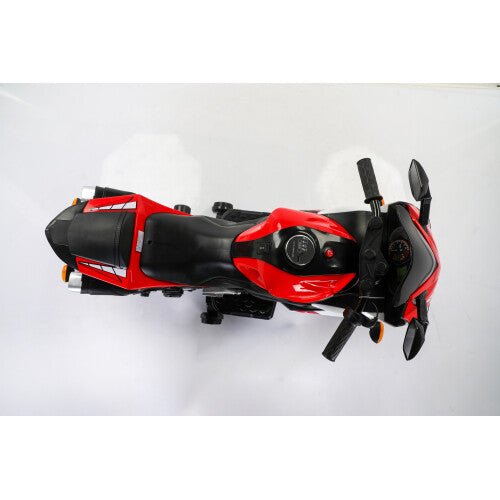 Kids 12V Electric Ride-On Dirt Bike with Training Wheels