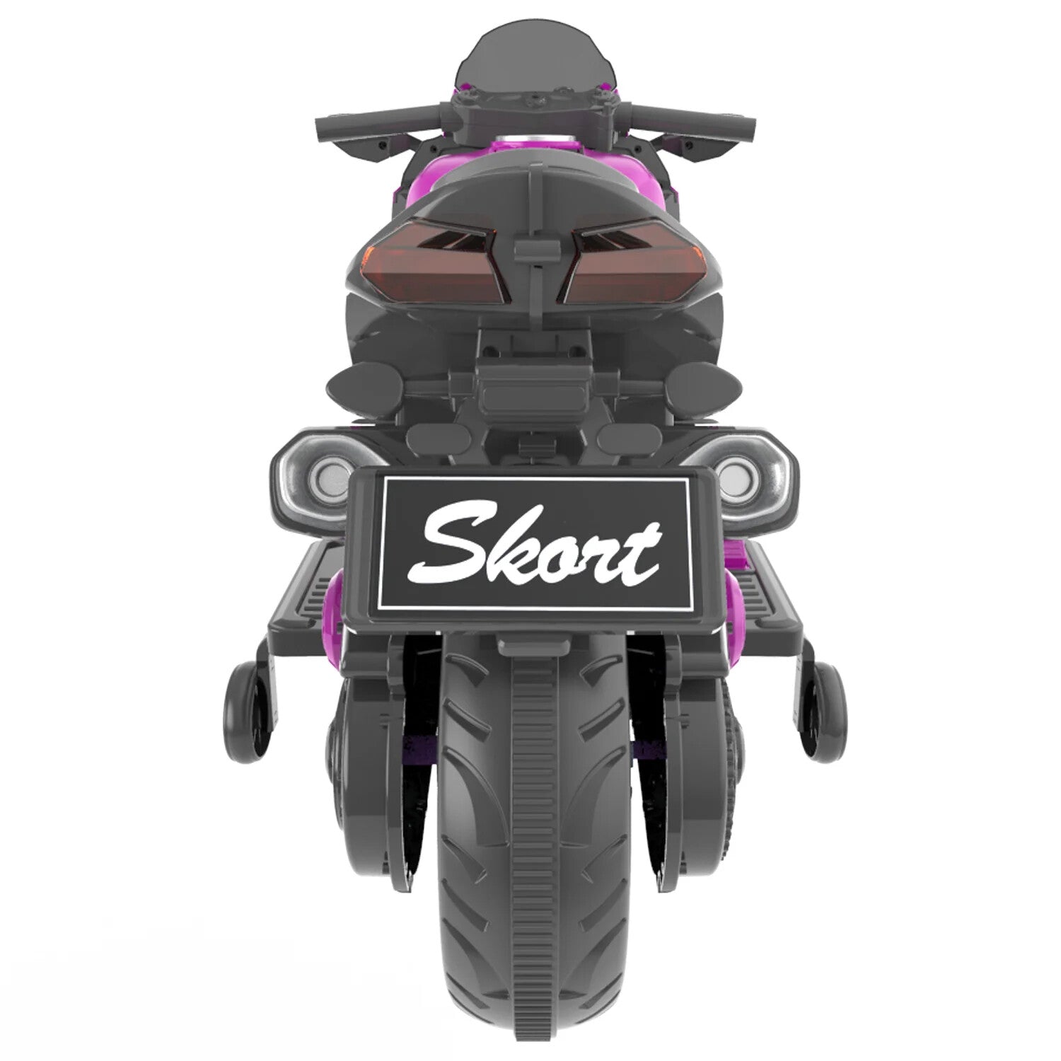 12V Kids Electric Ride-On Dirt Bike Motorcycle with Training Wheels Purple
