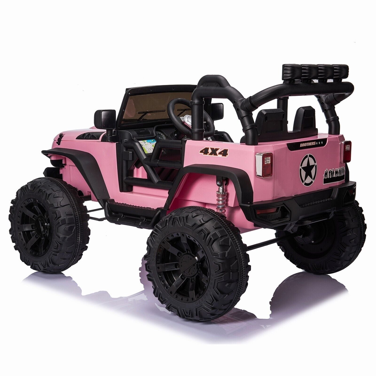 Electric Kids Ride-On Jeep Car with 12V/24V Power Wheels, Music, and Remote Control