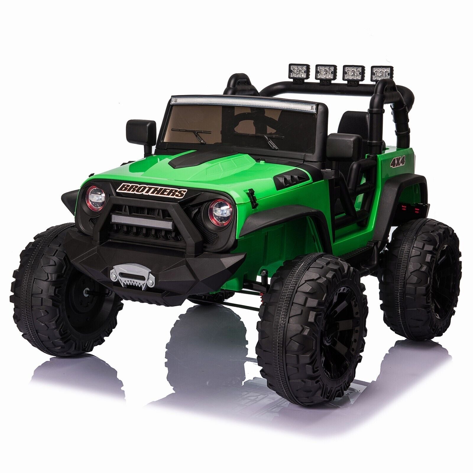 Electric Kids Ride-On Jeep Car with 12V/24V Power Wheels, Music, and Remote Control