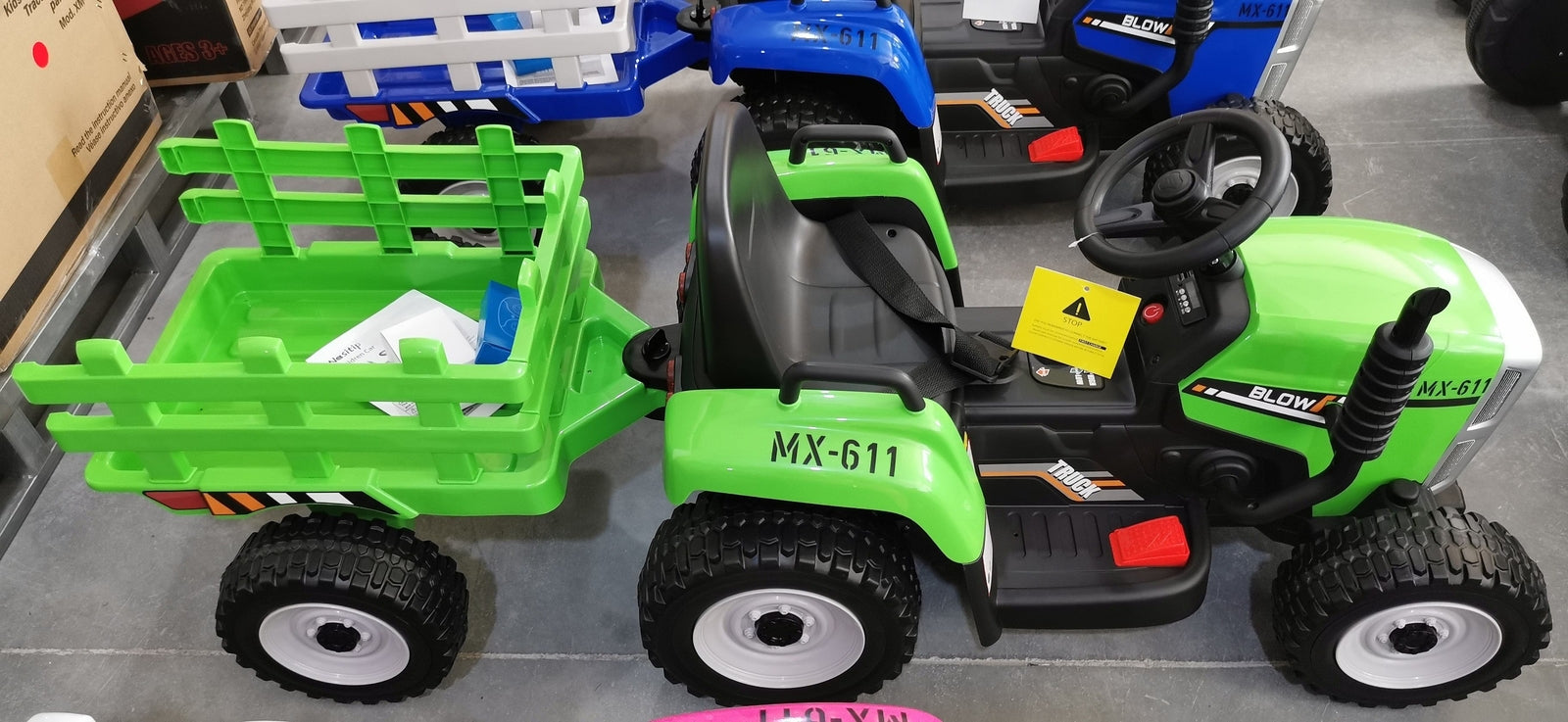 12V Kids Electric Ride-On Tractor Battery Powered 35W Rose