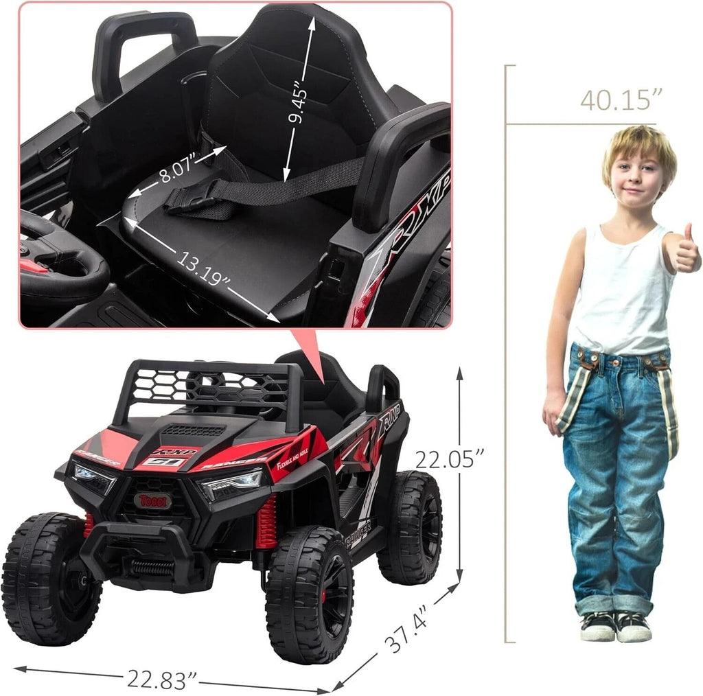 Vehículo eléctrico todoterreno UTV 12V para niños con función de avance y retroceso