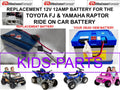 12V Replacement Battery for Yamaha Raptor 700R Mega Treadz Version #2 OEM