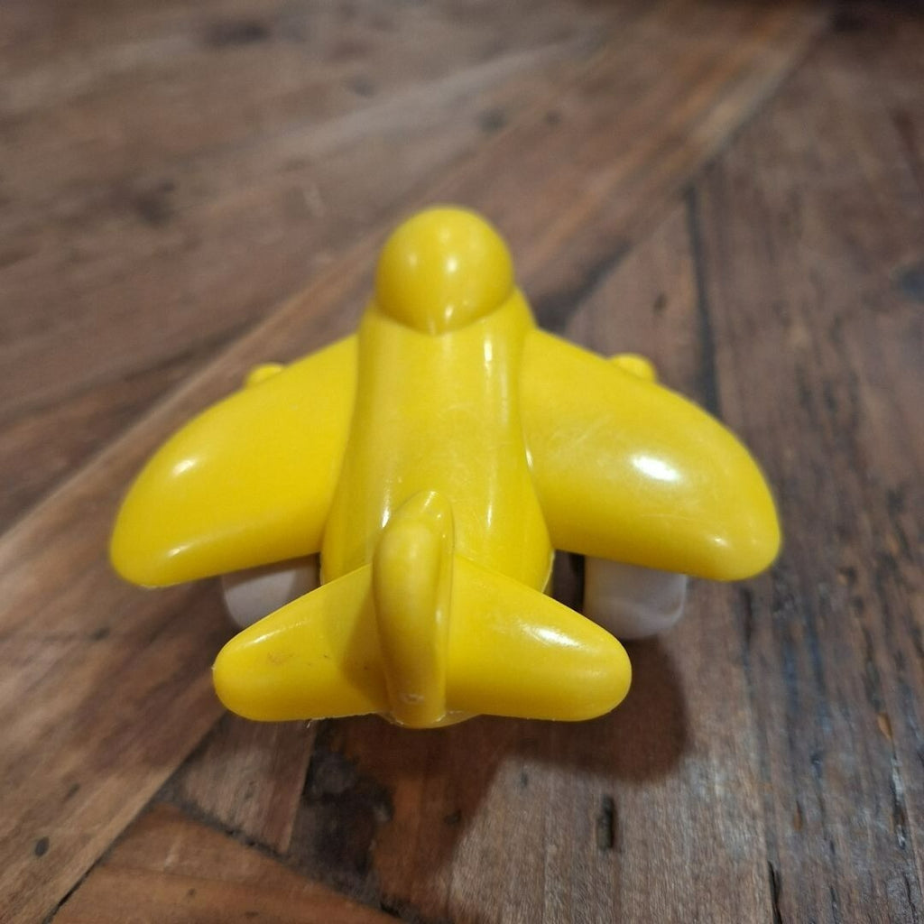 Jumbo Yellow Toddler Play Plane with Rubber Wheels Air Vehicle Toy