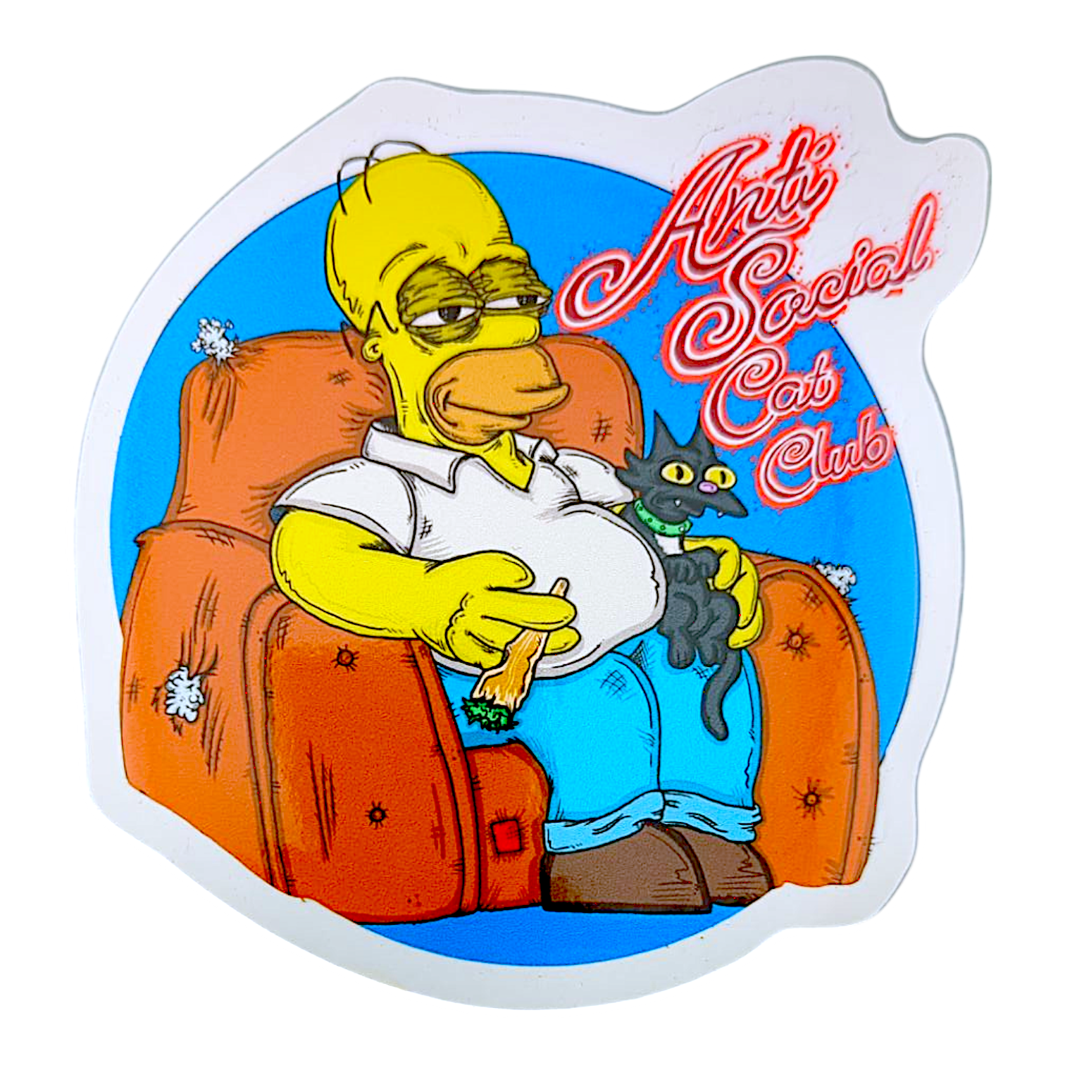 Vincent Gordon Anti Social Cat Club Sticker