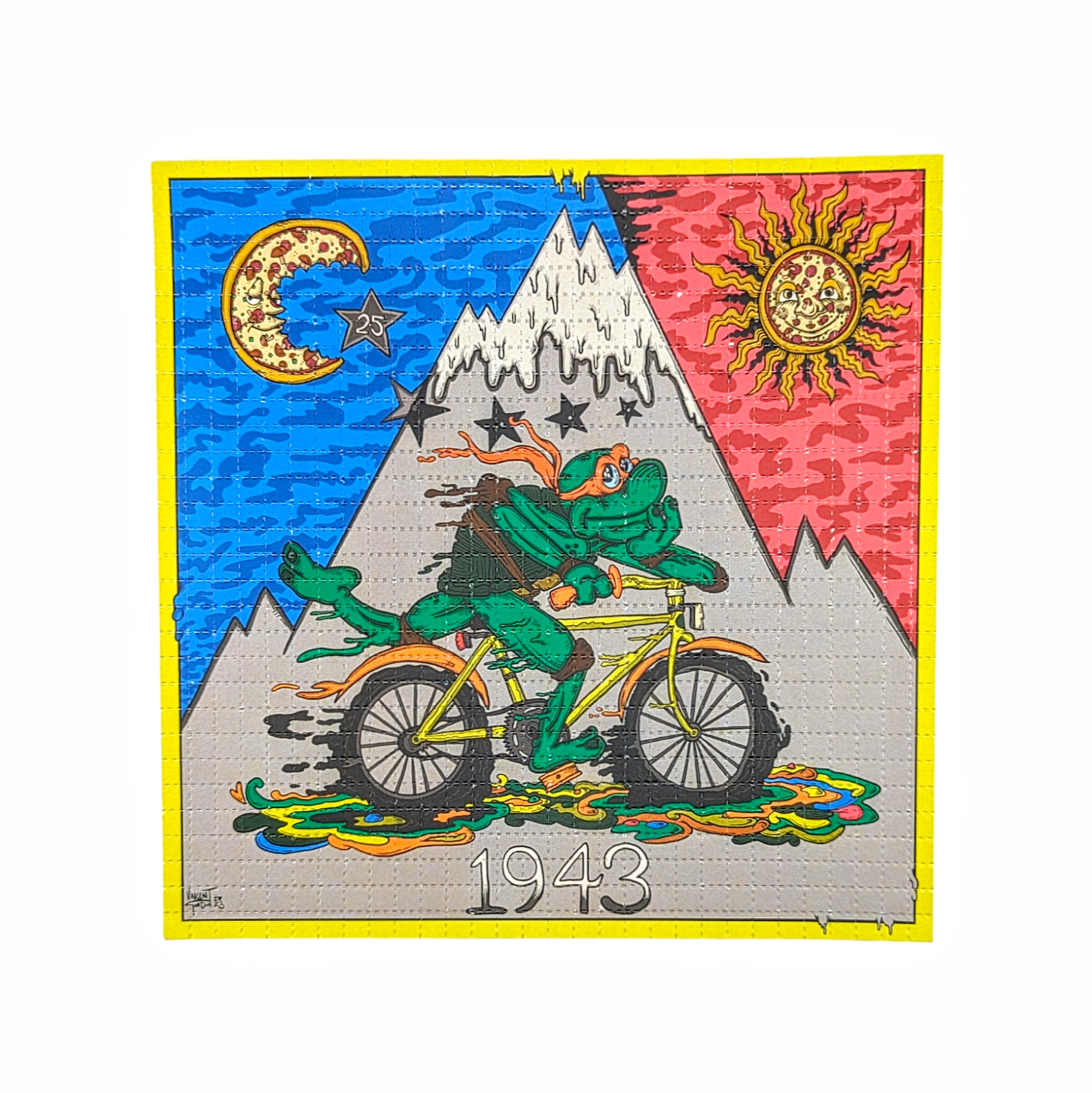 Vincent Gordon “Bike Day 2023 (TMNT Michelangelo)” Blotter Print
